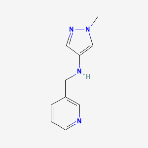 molecular formula C10H12N4 B7762331 1-methyl-N-(pyridin-3-ylmethyl)-1H-pyrazol-4-amine 