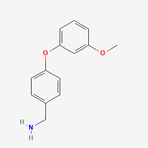 molecular formula C14H15NO2 B7762343 4-(3-methoxyphenoxy)Benzenemethanamine CAS No. 270259-99-9