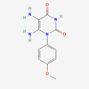 molecular formula C11H12N4O3 B7762358 5,6-diamino-1-(4-methoxyphenyl)pyrimidine-2,4(1H,3H)-dione 