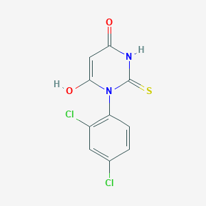 molecular formula C10H6Cl2N2O2S B7762366 1-(2,4-dichlorophenyl)-6-hydroxy-2-thioxo-2,3-dihydropyrimidin-4(1H)-one 