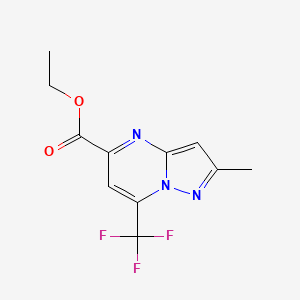 molecular formula C11H10F3N3O2 B7762377 Ethyl 2-methyl-7-(trifluoromethyl)pyrazolo[1,5-a]pyrimidine-5-carboxylate CAS No. 937601-40-6