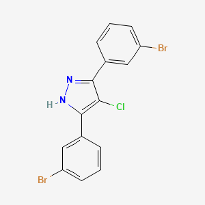 molecular formula C15H9Br2ClN2 B7762412 3,5-bis(3-bromophenyl)-4-chloro-1H-pyrazole CAS No. 1159988-52-9
