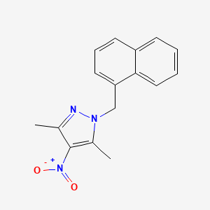 molecular formula C16H15N3O2 B7762413 3,5-Dimethyl-1-(1-naphthylmethyl)-4-nitro-1H-pyrazole 