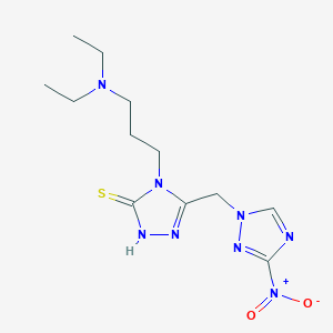 4-[3-(diethylamino)propyl]-5-[(3-nitro-1H-1,2,4-triazol-1-yl)methyl]-4H-1,2,4-triazole-3-thiol