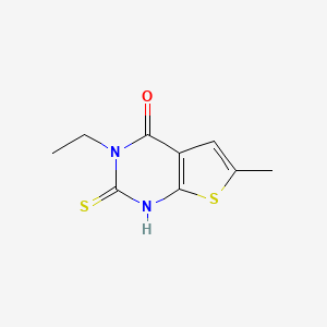 molecular formula C9H10N2OS2 B7762511 3-Ethyl-2-mercapto-6-methylthieno[2,3-D]pyrimidin-4(3H)-one CAS No. 937598-12-4