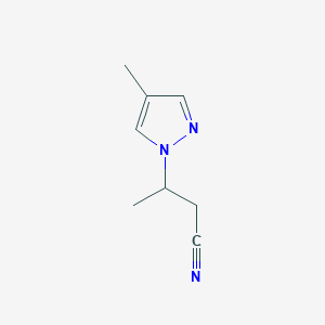 3-(4-methyl-1H-pyrazol-1-yl)butanenitrile