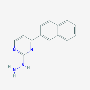 molecular formula C14H12N4 B7762609 2-Hydrazinyl-4-(naphthalen-2-yl)pyrimidine 
