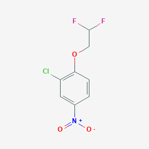 molecular formula C8H6ClF2NO3 B7762630 2-Chloro-1-(2,2-difluoroethoxy)-4-nitrobenzene CAS No. 937602-89-6