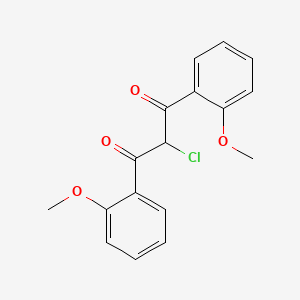 molecular formula C17H15ClO4 B7762636 2-Chloro-1,3-bis(2-methoxyphenyl)propane-1,3-dione CAS No. 937602-34-1