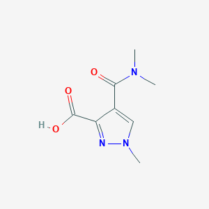 molecular formula C8H11N3O3 B7762644 4-(dimethylcarbamoyl)-1-methyl-1H-pyrazole-3-carboxylic acid 