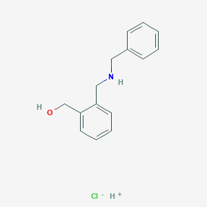 molecular formula C15H18ClNO B7762678 [2-[(Benzylamino)methyl]phenyl]methanol;hydron;chloride 