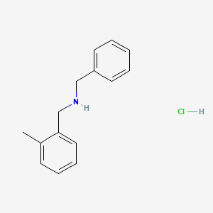 molecular formula C15H18ClN B7762685 N-Benzyl-N-(2-methylbenzyl)amine hydrochloride CAS No. 1054552-68-9