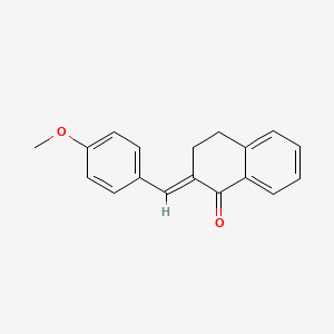 molecular formula C18H16O2 B7762725 (E)-3,4-Dihydro-2-((4-methoxyphenyl)methylene)-1(2H)-naphthalenone CAS No. 49629-37-0