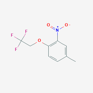 molecular formula C9H8F3NO3 B7762738 4-Methyl-2-nitro-1-(2,2,2-trifluoroethoxy)benzene CAS No. 122142-15-8