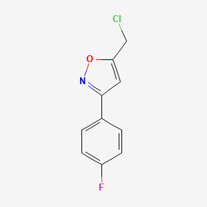molecular formula C10H7ClFNO B7762745 5-(Chloromethyl)-3-(4-fluorophenyl)isoxazole CAS No. 934107-68-3