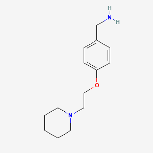 molecular formula C14H22N2O B7762783 (4-(2-(Piperidin-1-yl)ethoxy)phenyl)methanamine 