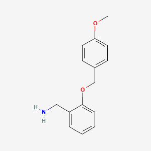 molecular formula C15H17NO2 B7762790 Benzenemethanamine, 2-[(4-methoxyphenyl)methoxy]- CAS No. 937600-46-9