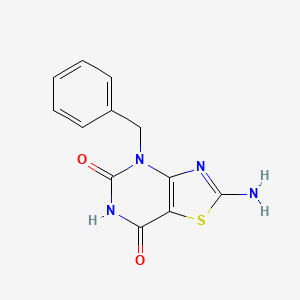 molecular formula C12H10N4O2S B7762793 2-amino-4-benzylthiazolo[4,5-d]pyrimidine-5,7(4H,6H)-dione 