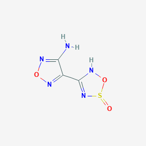 molecular formula C3H3N5O3S B7762824 4-(2-oxido-3H-1,2,3,5-oxathiadiazol-4-yl)-1,2,5-oxadiazol-3-amine 