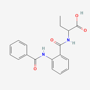 molecular formula C18H18N2O4 B7762827 2-{[2-(Benzoylamino)benzoyl]amino}butanoic acid 