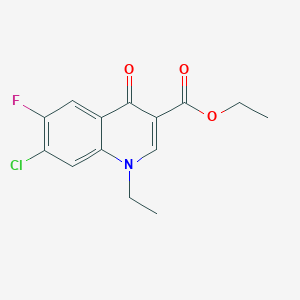 molecular formula C14H13ClFNO3 B7762841 Ethyl 7-Chloro-1-ethyl-6-fluoro-4-oxo-1,4-dihydroquinoline-3-carboxylate 