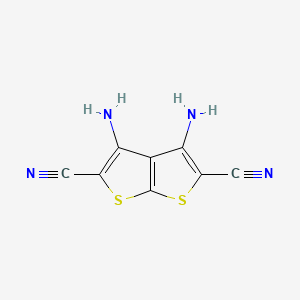 molecular formula C8H4N4S2 B7762938 3,4-Diaminothieno[2,3-b]thiophene-2,5-dicarbonitrile 