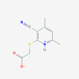 2-(3-Cyano-4,6-dimethylpyridin-1-ium-2-yl)sulfanylacetate