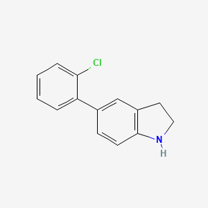 molecular formula C14H12ClN B7763005 5-(2-chlorophenyl)-2,3-dihydro-1H-indole 