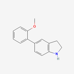 molecular formula C15H15NO B7763010 5-(2-methoxyphenyl)-2,3-dihydro-1H-indole 