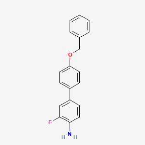 molecular formula C19H16FNO B7763017 4'-(Benzyloxy)-3-fluoro[1,1'-biphenyl]-4-amine 