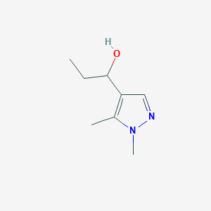 molecular formula C8H14N2O B7763093 1-(1,5-dimethyl-1H-pyrazol-4-yl)propan-1-ol 
