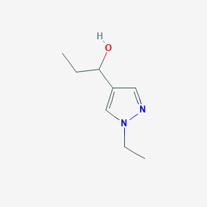 molecular formula C8H14N2O B7763094 1-(1-ethyl-1H-pyrazol-4-yl)propan-1-ol 