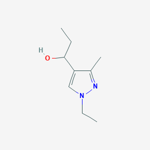 molecular formula C9H16N2O B7763102 1-(1-ethyl-3-methyl-1H-pyrazol-4-yl)propan-1-ol 