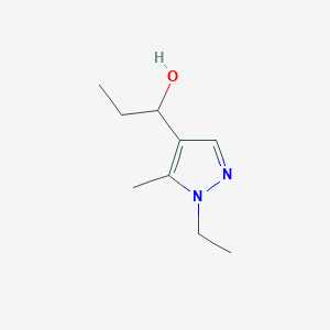 molecular formula C9H16N2O B7763104 1-(1-ethyl-5-methyl-1H-pyrazol-4-yl)propan-1-ol 