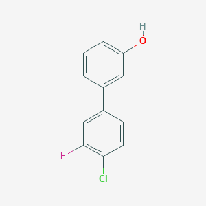 molecular formula C12H8ClFO B7763125 4'-Chloro-3'-fluoro[1,1'-biphenyl]-3-ol 