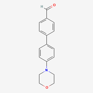 molecular formula C17H17NO2 B7763134 4'-(4-Morpholinyl)[1,1'-biphenyl]-4-carbaldehyde 