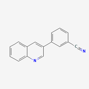 molecular formula C16H10N2 B7763166 3-(3-Quinolinyl)benzonitrile 