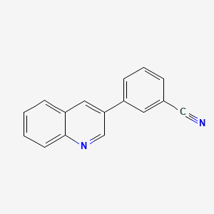 molecular formula C16H10N2 B7763166 3-Quinolin-3-ylbenzonitrile 