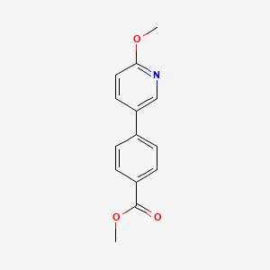molecular formula C14H13NO3 B7763174 Methyl 4-(6-methoxy-3-pyridinyl)benzoate 