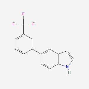 molecular formula C15H10F3N B7763177 5-[3-(Trifluoromethyl)phenyl]-1H-indole 