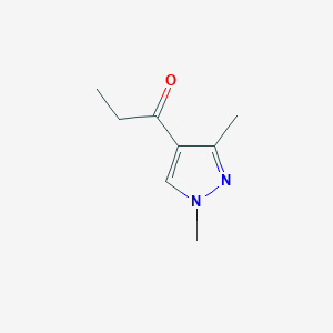molecular formula C8H12N2O B7763194 1-(1,3-dimethyl-1H-pyrazol-4-yl)propan-1-one 