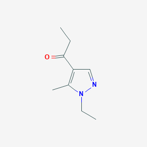 molecular formula C9H14N2O B7763199 1-(1-ethyl-5-methyl-1H-pyrazol-4-yl)propan-1-one 