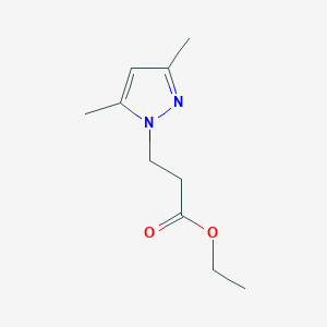 molecular formula C10H16N2O2 B7763227 ethyl 3-(3,5-dimethyl-1H-pyrazol-1-yl)propanoate 