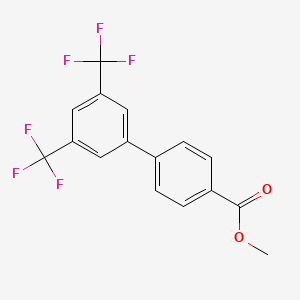 molecular formula C16H10F6O2 B7763228 Methyl 4-[3,5-bis(trifluoromethyl)phenyl]benzoate 