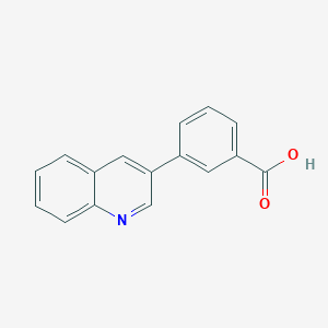 molecular formula C16H11NO2 B7763276 3-Quinolin-3-ylbenzoic acid 