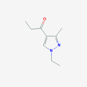 molecular formula C9H14N2O B7763306 1-(1-ethyl-3-methyl-1H-pyrazol-4-yl)propan-1-one 