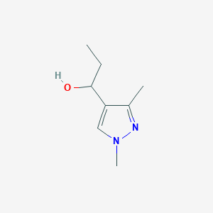molecular formula C8H14N2O B7763314 1-(1,3-dimethyl-1H-pyrazol-4-yl)propan-1-ol 
