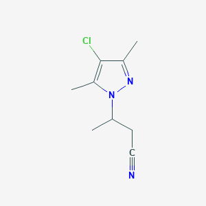 3-(4-chloro-3,5-dimethyl-1H-pyrazol-1-yl)butanenitrile