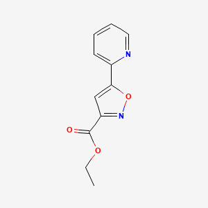 molecular formula C11H10N2O3 B7763411 Ethyl 5-(pyridin-2-yl)isoxazole-3-carboxylate 