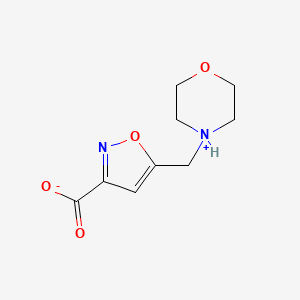molecular formula C9H12N2O4 B7763432 5-(Morpholin-4-ium-4-ylmethyl)-1,2-oxazole-3-carboxylate 